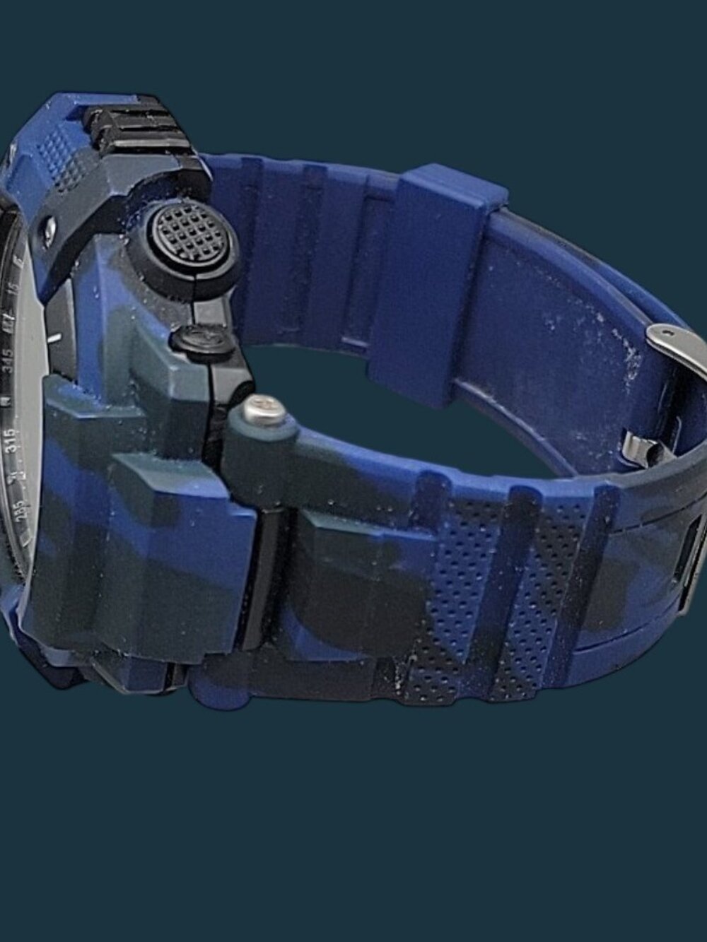 Primark Mens Digital Watch 9" Blue Silicone Band 54mm Multifunction Dial - Picture 10 of 12